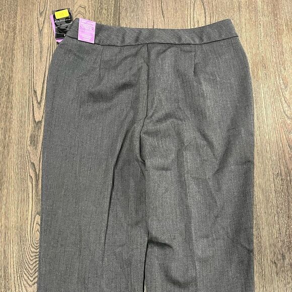 NWT Investments Barely Flare Leg Pants The PARK AVE Fit Stretch Gray 14 Long - Picture 10 of 12